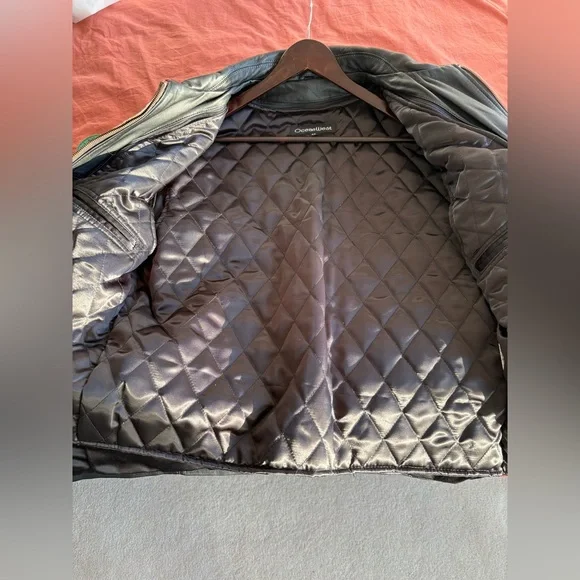 Vintage Ocean West Men's Black Leather Jacket - Picture 7 of 12